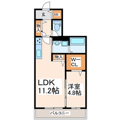 ガス会社前 徒歩4分 1階の物件間取画像